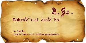 Makróczi Zsóka névjegykártya
